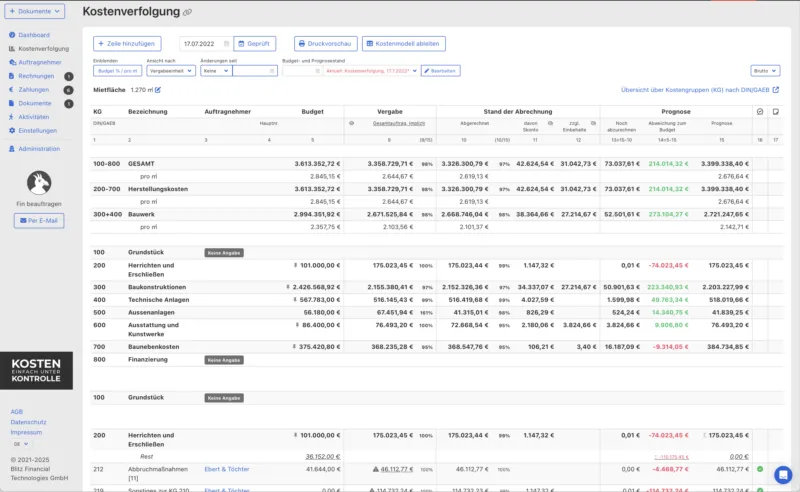 BlitzFin Budget Tracking Demo